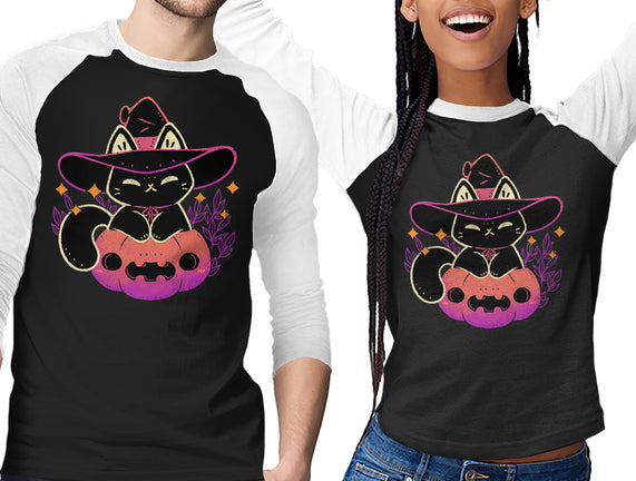Cute Halloween Cat On Pumpkin