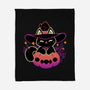 Cute Halloween Cat On Pumpkin-None-Fleece-Blanket-xMorfina