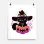 Cute Halloween Cat On Pumpkin-None-Matte-Poster-xMorfina