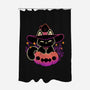 Cute Halloween Cat On Pumpkin-None-Polyester-Shower Curtain-xMorfina