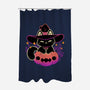 Cute Halloween Cat On Pumpkin-None-Polyester-Shower Curtain-xMorfina