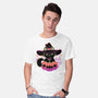 Cute Halloween Cat On Pumpkin-Mens-Basic-Tee-xMorfina