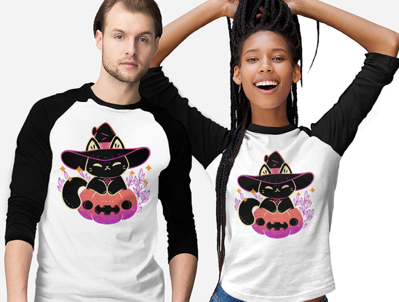 Cute Halloween Cat On Pumpkin