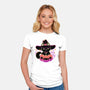 Cute Halloween Cat On Pumpkin-Womens-Fitted-Tee-xMorfina