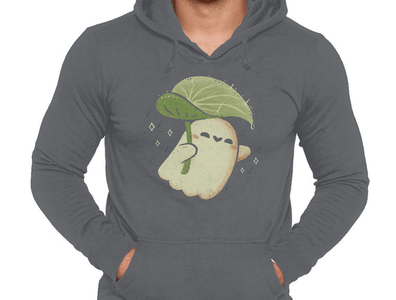 Cute Ghost With Leaf Umbrella