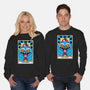 Derpy Tarot Card-Unisex-Crew Neck-Sweatshirt-rocketman_art