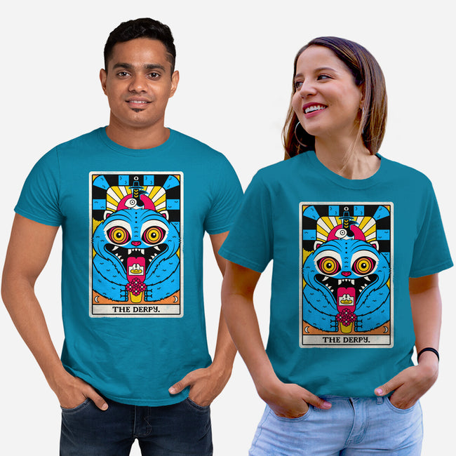 Derpy Tarot Card-Unisex-Basic-Tee-rocketman_art