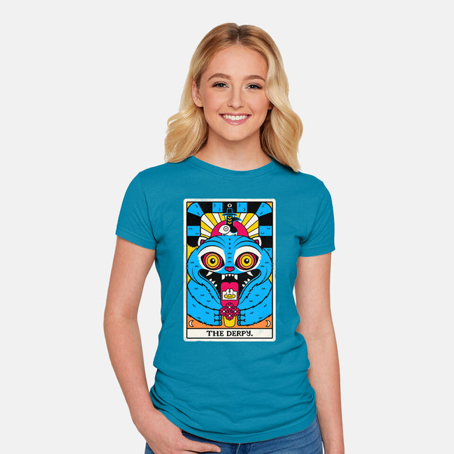 Derpy Tarot Card-Womens-Fitted-Tee-rocketman_art