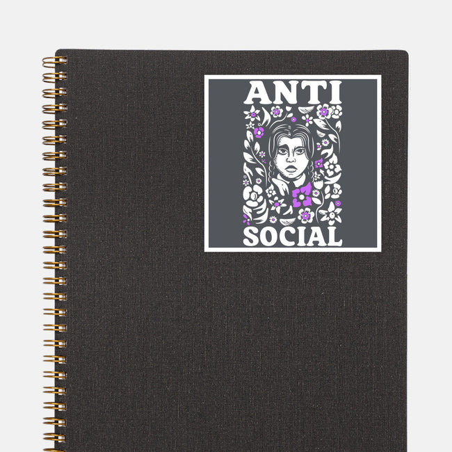 Anti Social-None-Glossy-Sticker-piercek26