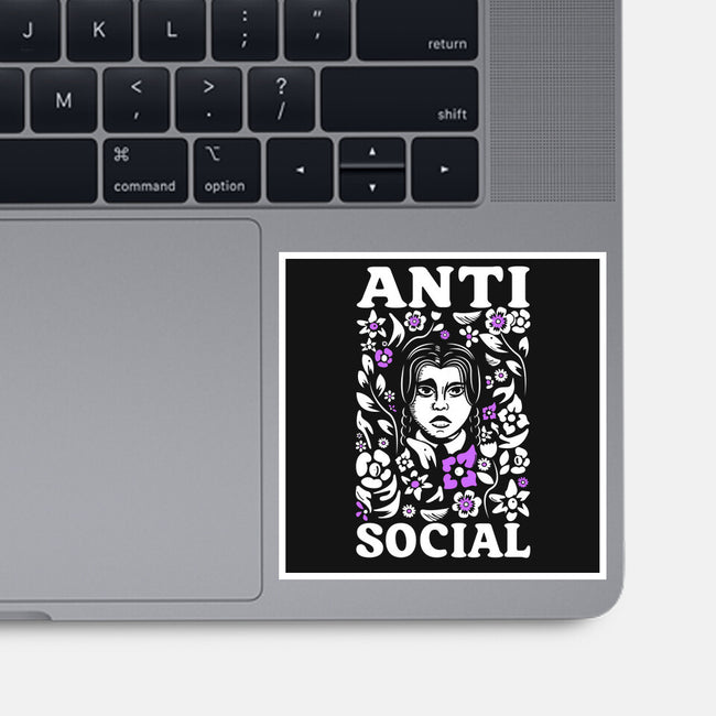 Anti Social-None-Glossy-Sticker-piercek26