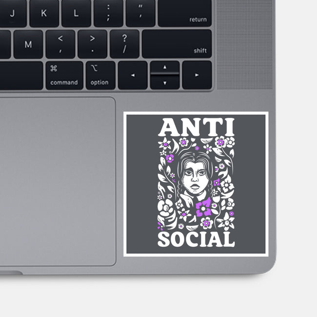 Anti Social-None-Glossy-Sticker-piercek26