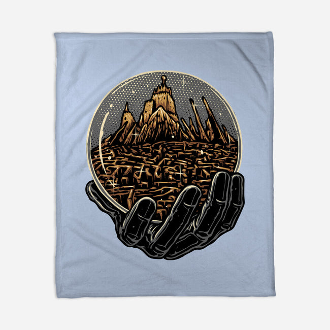 Wander Inside The Maze-None-Fleece-Blanket-glitchygorilla