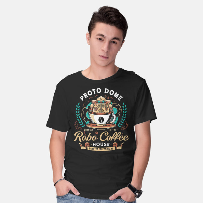 Proto Dome Robo Coffee Crest-Mens-Basic-Tee-LAGELANTEE