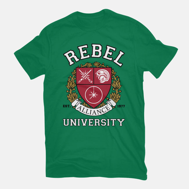 Rebel Alliance University-Womens-Basic-Tee-DrMonekers