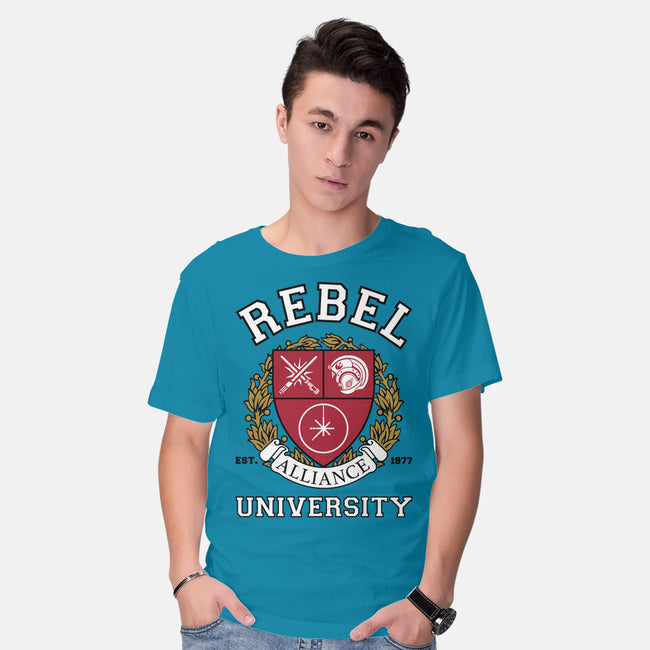 Rebel Alliance University-Mens-Basic-Tee-DrMonekers