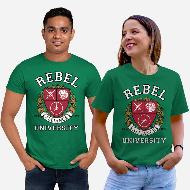 Rebel Alliance University-Unisex-Basic-Tee-DrMonekers