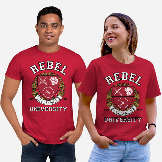 Rebel Alliance University-Unisex-Basic-Tee-DrMonekers
