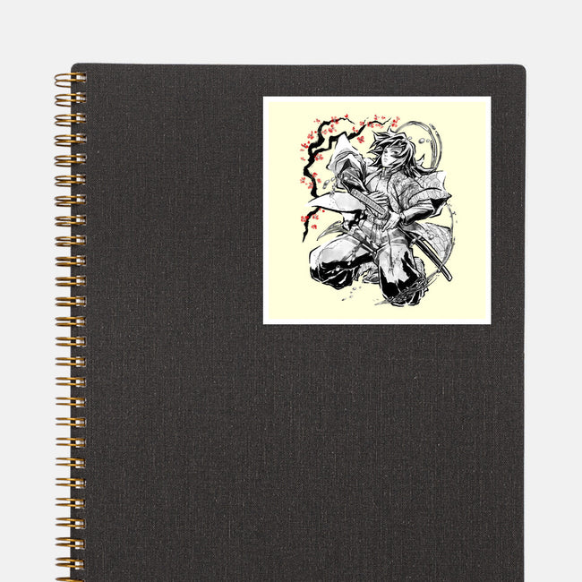 Water Breathing Hashira Sumi-E-None-Glossy-Sticker-Astrobot Invention