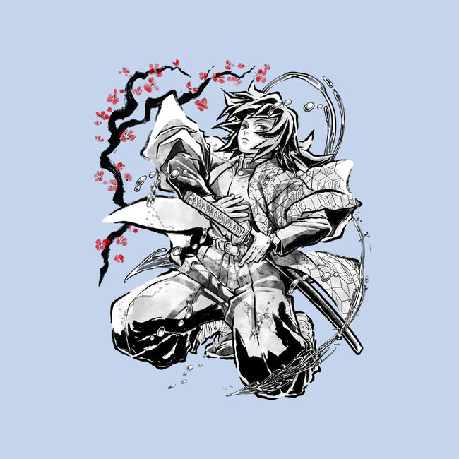 Water Breathing Hashira Sumi-E-None-Polyester-Shower Curtain-Astrobot Invention