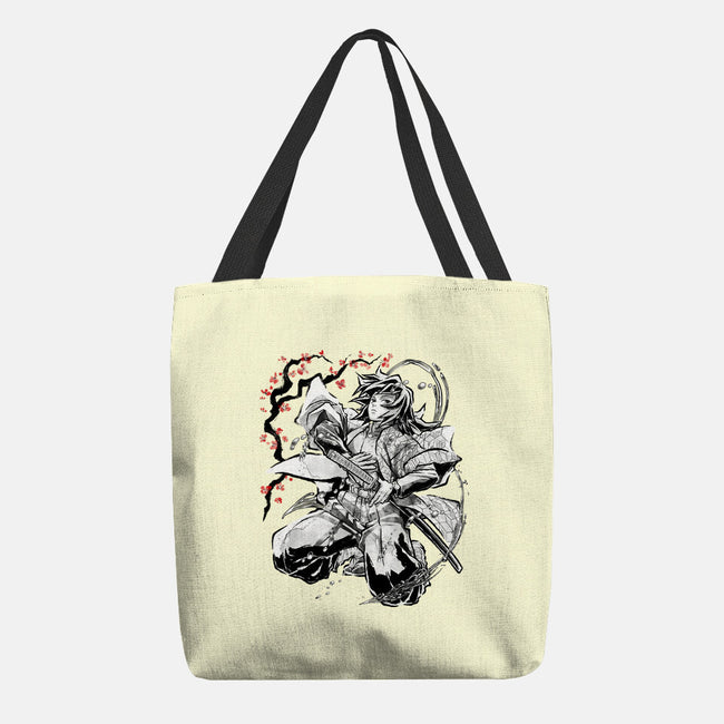 Water Breathing Hashira Sumi-E-None-Basic Tote-Bag-Astrobot Invention