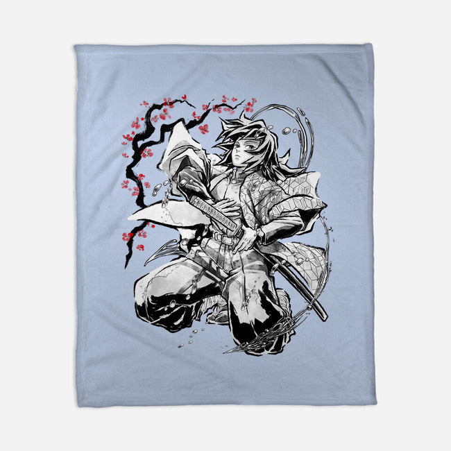 Water Breathing Hashira Sumi-E-None-Fleece-Blanket-Astrobot Invention