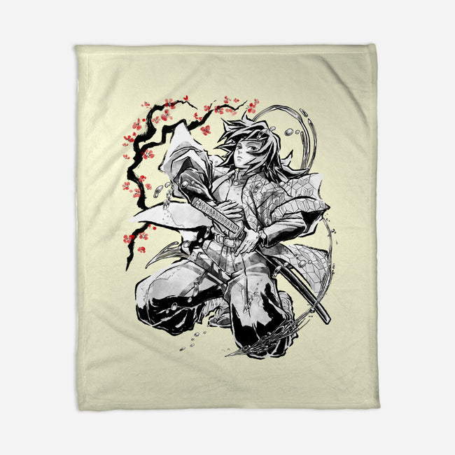 Water Breathing Hashira Sumi-E-None-Fleece-Blanket-Astrobot Invention