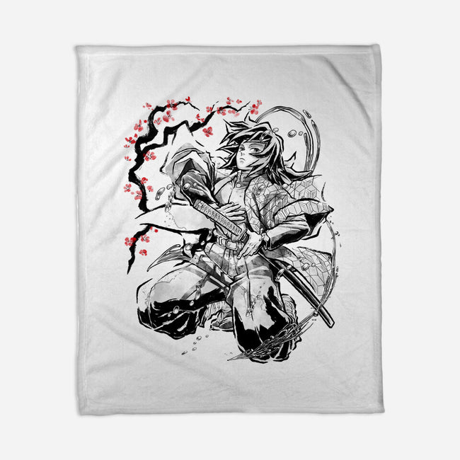 Water Breathing Hashira Sumi-E-None-Fleece-Blanket-Astrobot Invention