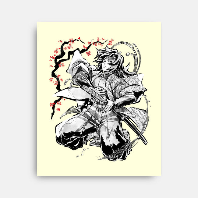 Water Breathing Hashira Sumi-E-None-Stretched-Canvas-Astrobot Invention