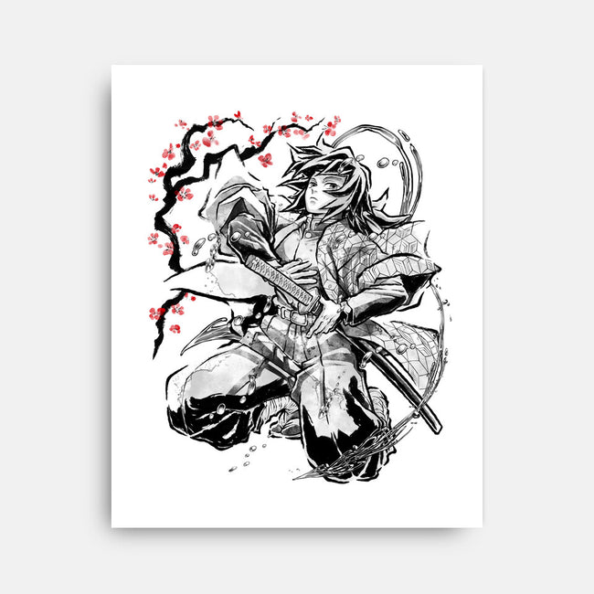 Water Breathing Hashira Sumi-E-None-Stretched-Canvas-Astrobot Invention