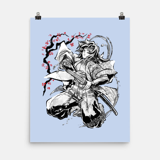 Water Breathing Hashira Sumi-E-None-Matte-Poster-Astrobot Invention