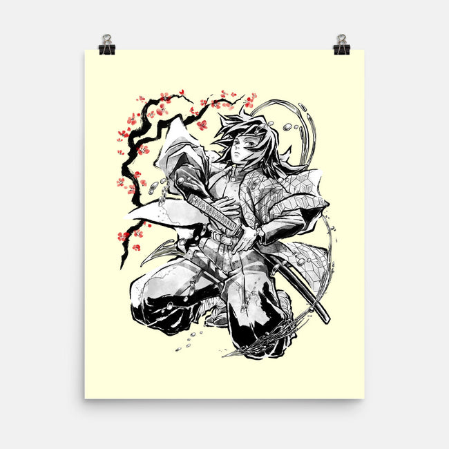 Water Breathing Hashira Sumi-E-None-Matte-Poster-Astrobot Invention