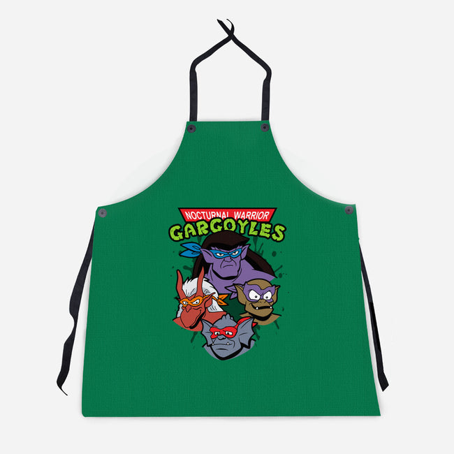 Nocturnal Warrior Gargoyles-Unisex-Kitchen-Apron-Boggs Nicolas