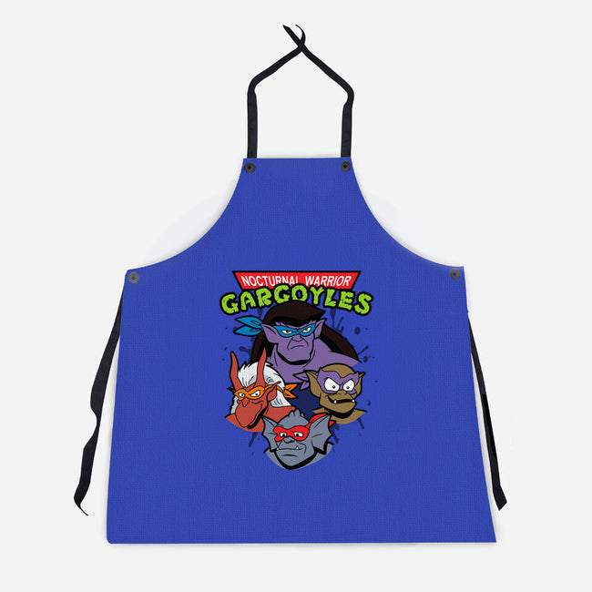 Nocturnal Warrior Gargoyles-Unisex-Kitchen-Apron-Boggs Nicolas