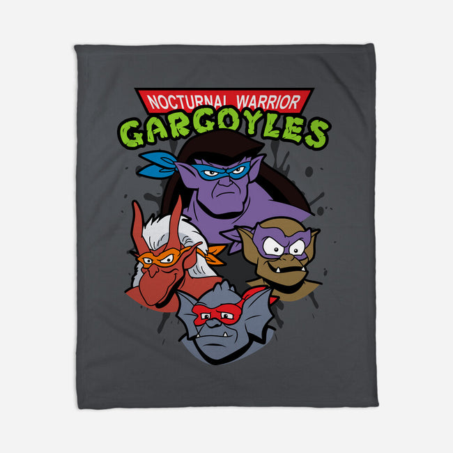 Nocturnal Warrior Gargoyles-None-Fleece-Blanket-Boggs Nicolas