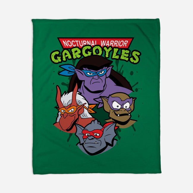 Nocturnal Warrior Gargoyles-None-Fleece-Blanket-Boggs Nicolas