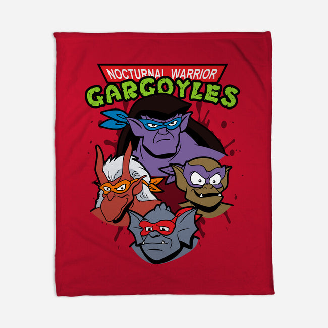 Nocturnal Warrior Gargoyles-None-Fleece-Blanket-Boggs Nicolas