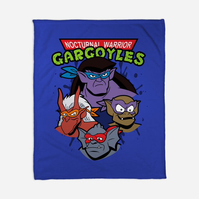 Nocturnal Warrior Gargoyles-None-Fleece-Blanket-Boggs Nicolas