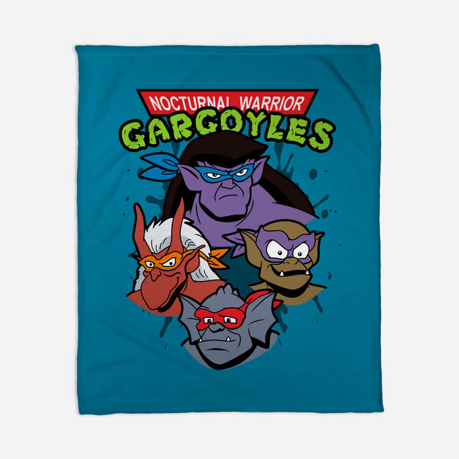 Nocturnal Warrior Gargoyles-None-Fleece-Blanket-Boggs Nicolas