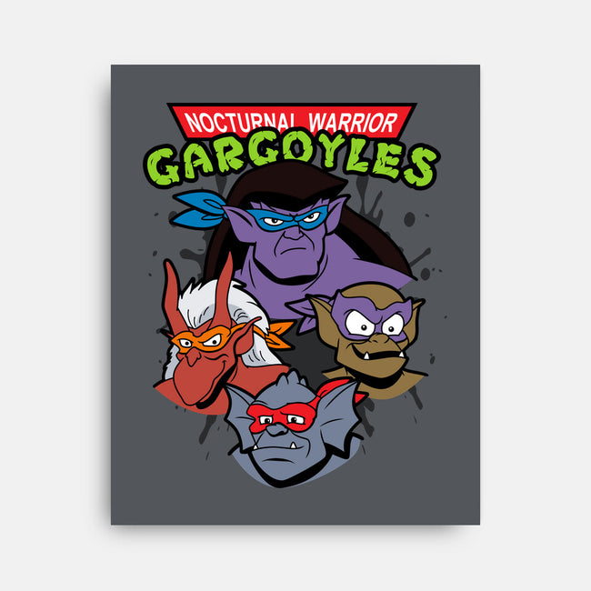 Nocturnal Warrior Gargoyles-None-Stretched-Canvas-Boggs Nicolas