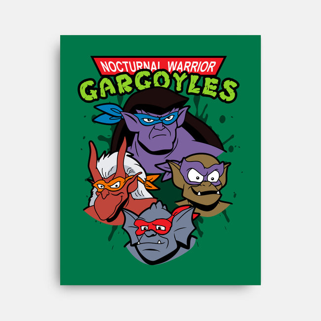 Nocturnal Warrior Gargoyles-None-Stretched-Canvas-Boggs Nicolas