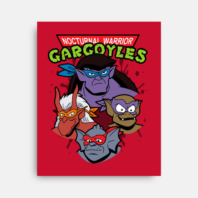 Nocturnal Warrior Gargoyles-None-Stretched-Canvas-Boggs Nicolas