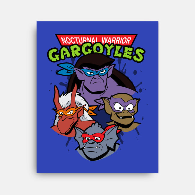 Nocturnal Warrior Gargoyles-None-Stretched-Canvas-Boggs Nicolas