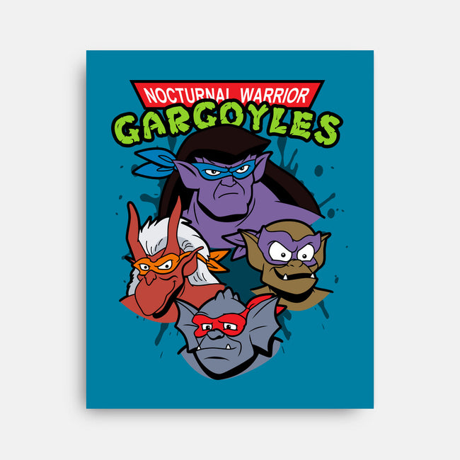 Nocturnal Warrior Gargoyles-None-Stretched-Canvas-Boggs Nicolas