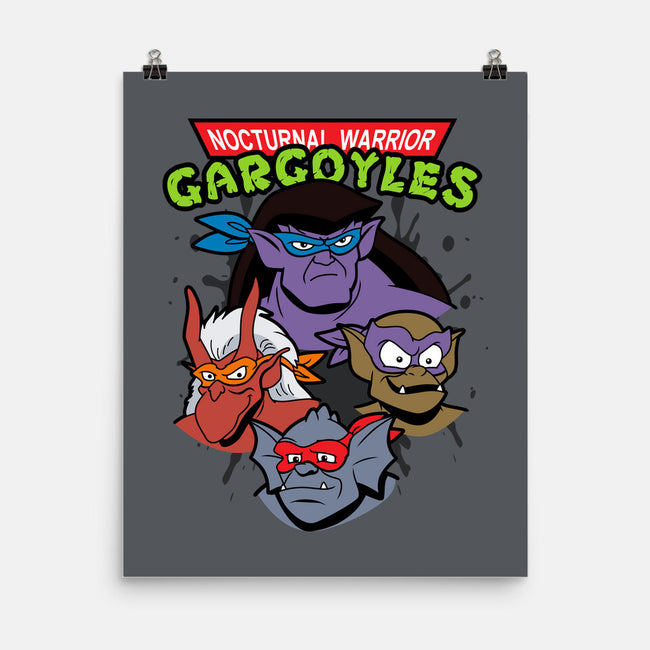 Nocturnal Warrior Gargoyles-None-Matte-Poster-Boggs Nicolas