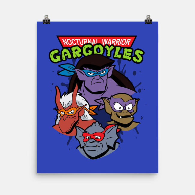 Nocturnal Warrior Gargoyles-None-Matte-Poster-Boggs Nicolas