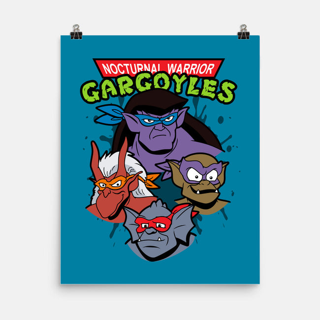 Nocturnal Warrior Gargoyles-None-Matte-Poster-Boggs Nicolas