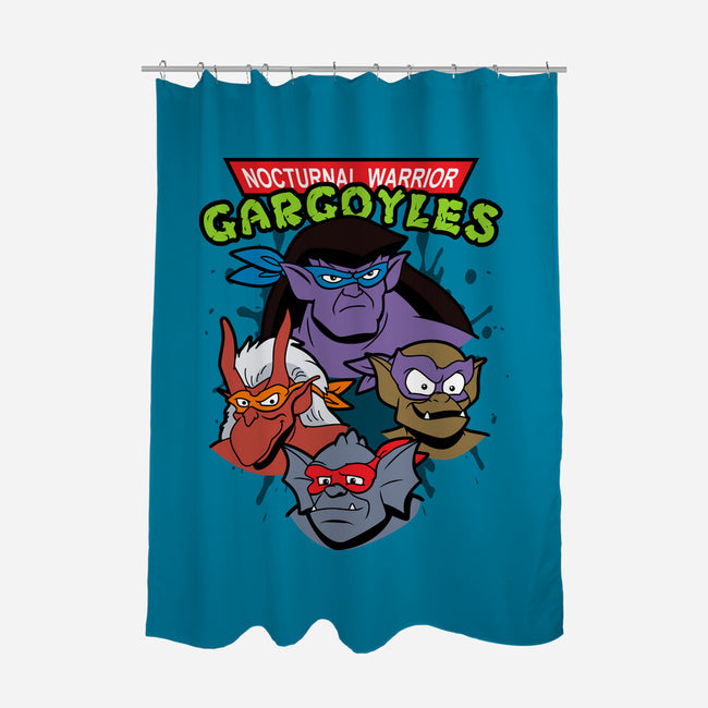 Nocturnal Warrior Gargoyles-None-Polyester-Shower Curtain-Boggs Nicolas