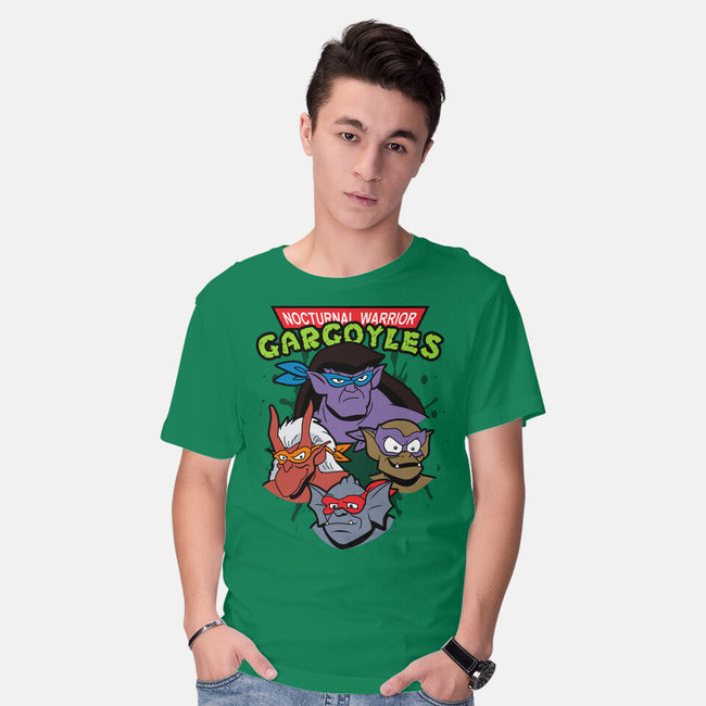 Nocturnal Warrior Gargoyles-Mens-Basic-Tee-Boggs Nicolas