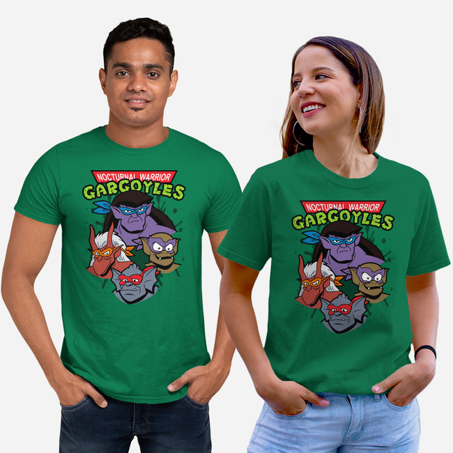 Nocturnal Warrior Gargoyles-Unisex-Basic-Tee-Boggs Nicolas