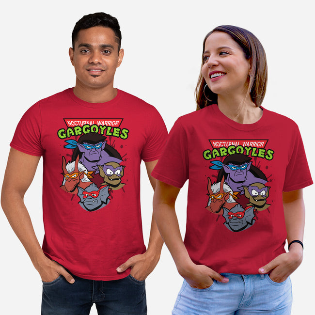 Nocturnal Warrior Gargoyles-Unisex-Basic-Tee-Boggs Nicolas